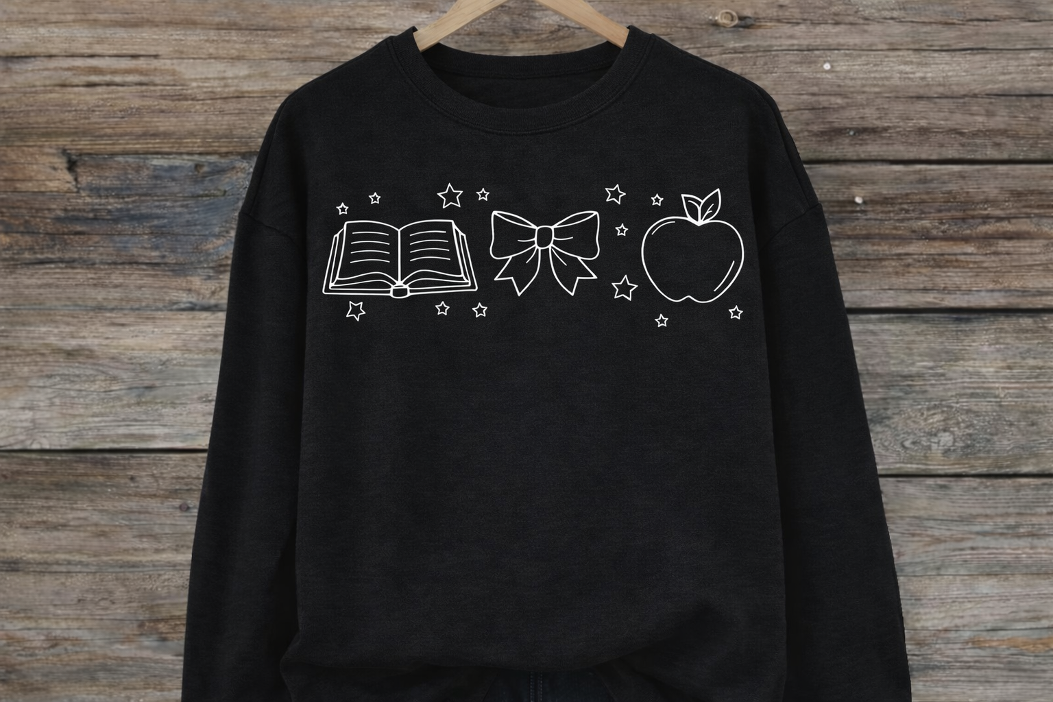 Teacher Icons Crewneck Sweatshirt (Black)