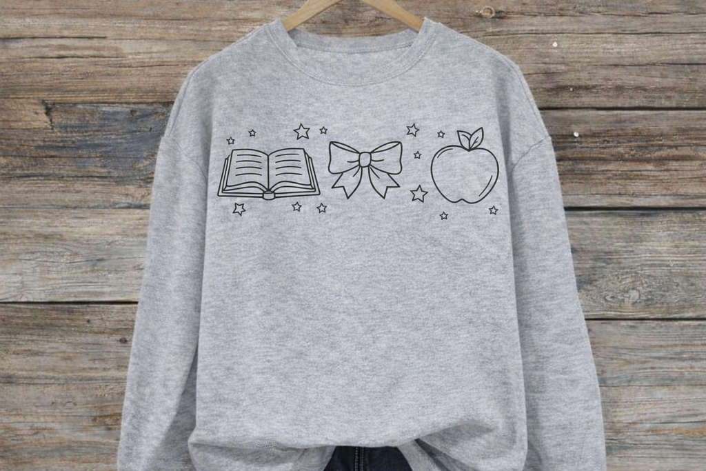 Teacher Icons Crewneck Sweatshirt (Grey)