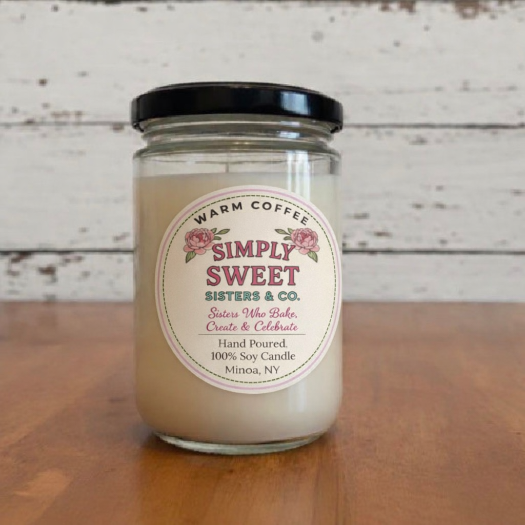 Warm Coffee Scented 10oz Hand Poured Soy Candle
